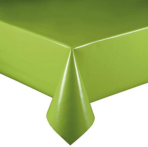 Lacktischdecke Wachstuch Wachstischdecke Tischdecke Gartentischdecke Hellgrün Breite & Länge wählbar 120 x 160 cm Eckig abwaschbar