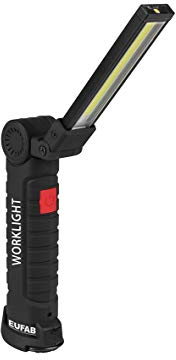 EUFAB 13493 - Lampada da Lavoro a Batteria COB/LED, Pieghevole, 400 Lumen