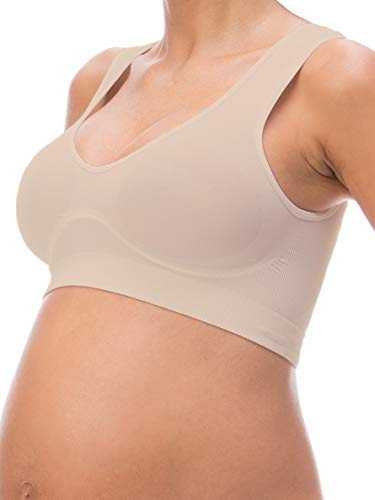 RelaxMaternity 5310 Soutien-Gorge de Grossesse en Coton avec Bande de Soutien de la Poitrine