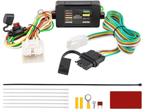 Oyviny Custom 4 Pin Trailer Wiring Harness 56217 for 2008-2019 Toyota Highlander, for 2018-2021 Lexus RX 350/RX 350L, Plug &Play Highlander Trailer Wiring