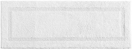 Nautica - Runner Rug, Soft & Absorbent Tufted Cotton Bath Rug with Skid-Resistant Backing, Oeko-Tex Certified (Peniston White, 60 x 22)