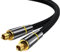 Eono Câble Optique Audio Numérique Toslink, 5m Cordon Fibre Optique Toslink Digital 24K Platinum Male à Male Compatible avec HiFi Home Cinéma, Amplificateur, TV, PS4, Xbox