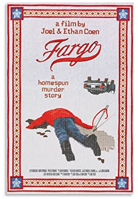 LINGJING Fargo - Poster classico cinematografico, decorazione per la casa, da appendere alla parete, stampa decorativa, 50 x 75 cm