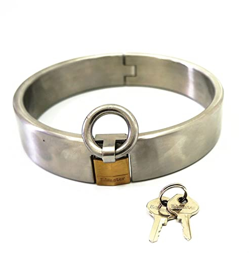 ROLOL Edelstahl Neck Kragen Handschellen Handgelenk Fußfesseln Sex Restraint -Halsbänder (Color : Male)