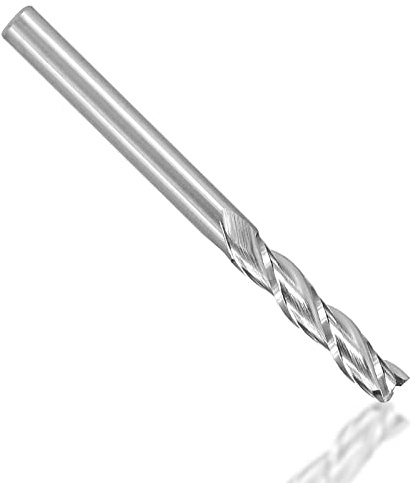 NUSHKI 4 Flute Carbide Milling Cutter 3.175mm Shank Spiral Flat Milling Bit For Woodworking Cutting,3.175x2.5x6x40mm
