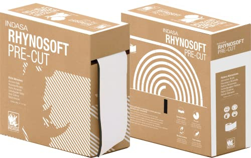 Indasa RHYNOSOFT PRECUT Rollen 115mm x 25m Körnung wählbar Schleifpapier Schleif Schwamm, Schleifblatt mit Schaumstoffunterlage auf Rolle Softrollen P400