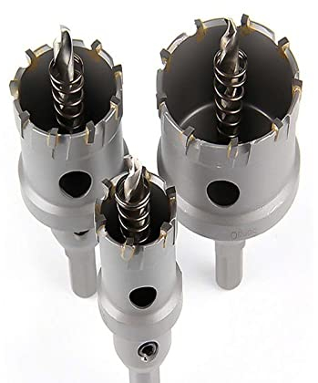 1 Stück 16-50 mm Kernbohrer Edelstahl Lochsäge TCT Hartmetallspitze Bohrer Metallschneiden Bohren Elektrowerkzeuge, 80 mm