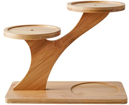 Angoily Blumentopf Cupcake Dessert Ständer Pflanzentreppe Holz Pflanzenständer Blumentreppe Blumenständer Blumentopfständer Blumen Pflanzenhalter Indoor Outdoor Balkon Pflanzenregal