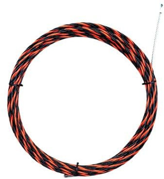 Guía pasacables trenzado PVC y acero 6mm 30M Rojo y negro
