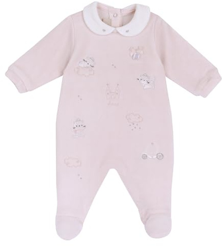 Chicco Tutina Con Apertura Patello, In Ciniglia, Pigiama Bimba 0-24, Rosa (5-1M), 0 mesi