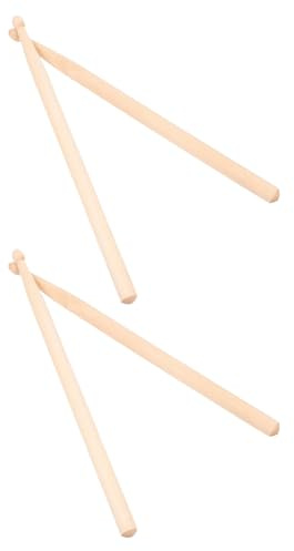 ibasenice 2 Paar KindertrommelstöCke Aus Ahorn, 12 Inch, FüR Und AnfäNger, Langlebig Und Ergonomisch, Geeignet FüR Verschiedene Trommelstile