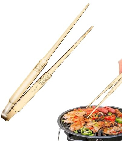 Pinzas para parrilla de acero inoxidable, herramienta de abrazadera de cocina, herramienta de abrazadera de cocina, agarre antideslizante, pinzas ergonómicas para carne, freír, pescado, barbacoa