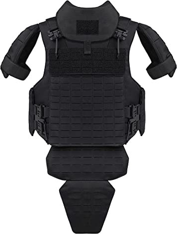 BAUBAUPLAY Taktische Weste Herren, Militär Plattenträger Weste MOLLE Combat Weste, Rhino D-Verteidigungsfestung Einstellbar Einsatzweste Tactical Vest für Camping Wandern CS Outdoor Training
