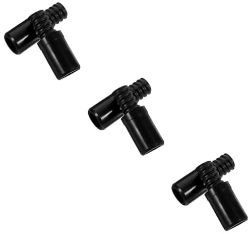 Alipis 6 Stk Wischkopf repair kit kunststoffgriff kehrwalze zwirn Stangengriff ersetzen Besenstiel mit Gewindeende Tipps zum Griff Griffspitzen für Verlängerungsstangen Plastik Black