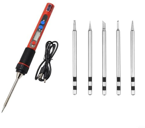Fer à souder portable sans fil, rechargeable par USB, noyau chauffant en acier inoxydable