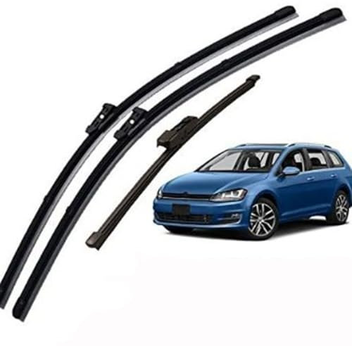 SBFGH 3Pcs Scheibenwischerblätter für VW Golf MK 7 LHD 26“18”11, Auto Scheibenwischer Vorne Und Hinten Wischerblätter Ersatzwischblätter Zubehör