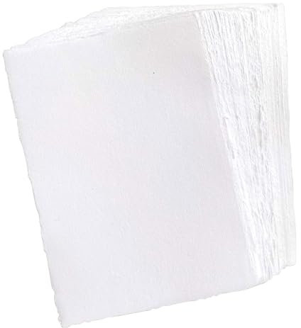 Büttenpapier A4 Handgefertiges Büttenpapier Aquarellpapier Strukturpapier Baumwollpapier Vintage Antikpapier Dickes Papier für Handwerk Einladungen Zeichnen Skizzieren Schreiben 25 Blätter