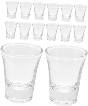 SOIMISS 24 Pcs Glass Communion Chalices, 10ml Capacity with Church Glass Wine Cups, Mini Holy Cups, Communion Drinking Cups for Standard Trays Religious Ceremonies, Baptism, Party Decorations