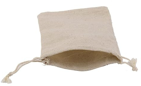 Sacchetti di Lino Juta Coulisse 10 Pezzi Beige 15x20 Cm | Chiusura Facile, per Bomboniere Nuziali, Adatti a Trucchi e Perline, Formato Medio
