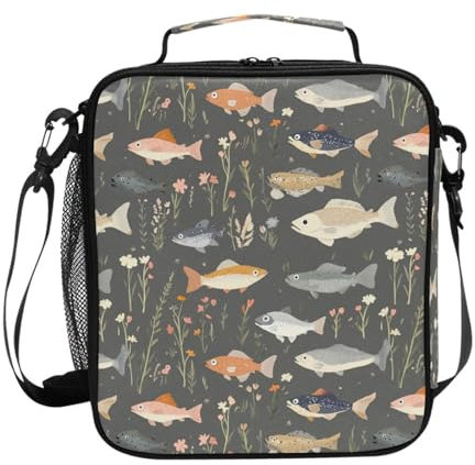 Contenitore per il pranzo per bambini, resistente all'acqua, isolato, borsa per il pranzo per gli uomini con fibbia per la scuola e i viaggi dei cartoni