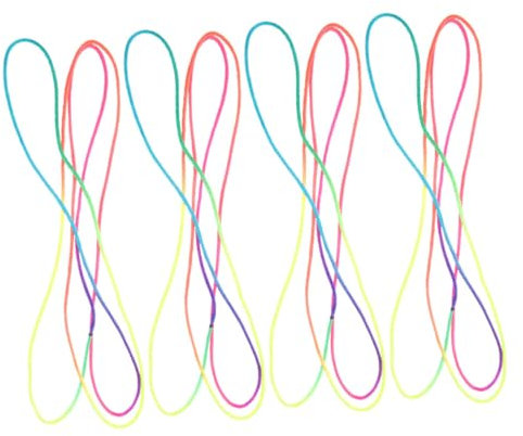 Warmhm 4pcs String Portable Cats Cradle String Interactive Party Supplies for Creative Finger Play Rainbow for All Ages