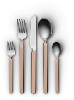BergHOFF Home Besteck Set für 4 Personen - Besteckset 20tlg. aus Edelstahl – Rosegold Geschirrset spülmaschinenfest – Essservice Set