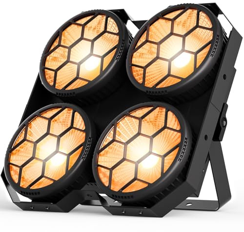 Starlitflow 4x100W COB Par Scheinwerfer, Kalt/Warm Weiß 3200-5600K Bühnenlicht mit Soundaktivierung, Theater Scheinwerfer für Kirche Disco Publikums Beleuchtung Party Halloween Weihnachten