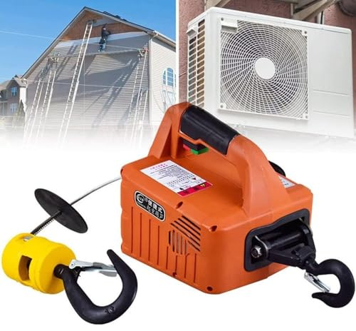 JFBLSD Verricello Elettrico Portatile, Gru a Batteria con Telecomando Wireless e Protezione da sovraccarico, capacità di Sollevamento 500 kg