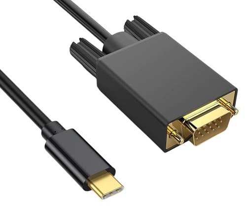 FOLODA USB C To VGA Cable USB Type C To VGA Adapter Cable Male Male Adapter Converters Type
