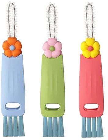 3 in 1 Cup Lid Gap Cleaning Brush, Portable Cup Lid Water Bottle Cleaner Brush Set for Bottle Gap Tight Spaces Cup, Multifunctional Bottle Crevice Cleaning Brush for Home Kitchen Cleaning Tools, 3