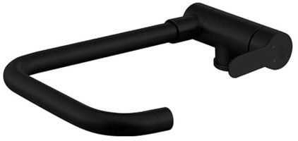 Grifo de Cocina Fregadero Abatible Negro Grifo Abatible Cocina Giratorio Agua Fría y Caliente Acero Inoxidable-Negro