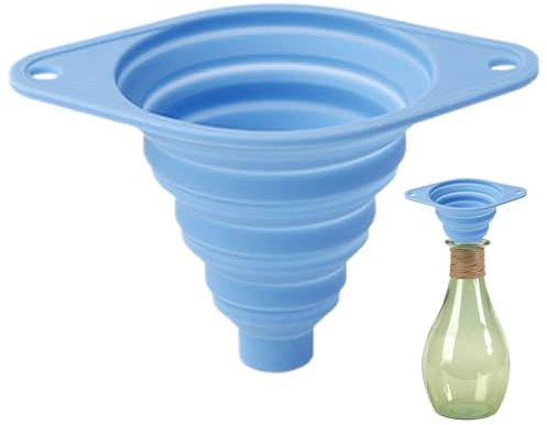 Embudos De Cocina De Silicona,Herramienta Culinaria De Silicona Alimentaria Plegable De Apertura Grande,Embudo Para Uso Diario En Cocina Y | Para Aceite Harina Líquida Polvo Agua