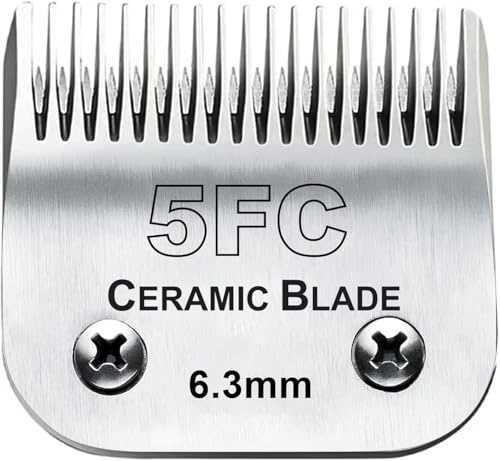 AUDOC Ersatzklingen für Hundepflege, kompatibel mit Andis,Oster A5,Wahl, Heiniger,Moser Max 50 Haustierhaarschneider 5FC Klinge (6.3mm)