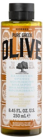 KORRES Olive Nährendes Shampoo, mit Olivenblatt-Extrakt, für intensive Feuchtigkeit, wirkt aufbauend & stärkend, 250 ml