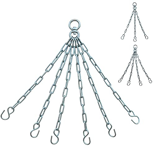 AQF Heavy Duty Boxing Punch Bag Iron 6 Panel Chains Wall Mount Punching MMA Training Hanger (6 Strand)