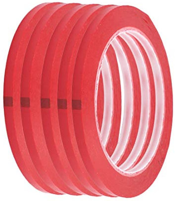 New Lon0167 5pcs 5mm En vedette Largeur 66 efficacité fiable M Longueur Simple Adhésif Marquage Ruban Mylar Ruban Rouge(id:51a 71 79 805)