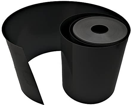 Sorton - Flexible Rasenkante Kunststoff, Beeteinfassung Rund - Beetumrandung PVC, Blumenbeet Umrandung unsichtbar - Rasen und Beetbegrenzung hergestellt aus altplastik (25 cm x 10 Meter, Schwarz)