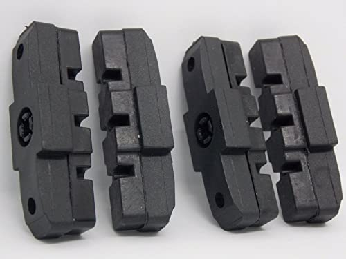 Alles-Rad | 2 Paar - 4 Stück Bremsschuhe für Magura HS11/ HS22/ HS33 50 mm schwarz | für MAGURA Hydraulikbremse Felgenbremse - Set für vorne und hinten - Bremsbeläge Bremsklötze Bremsbacken Bremsgummi