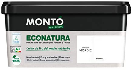 Pintura Plástica Mate para Paredes y Techos. Ecológica y Sostenible. Econatura (4L, Gris Elefante)