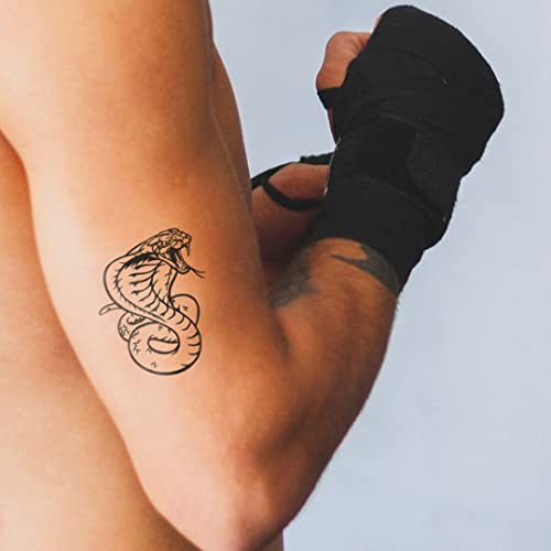 MyJagua Tattoo • Cobra | 1-2 Wochen Tattoo | Auf Pflanzenbasis | Hautverträglich | Wasserfest | Neue Tattoo Technologie | Kein Klebe Tattoo