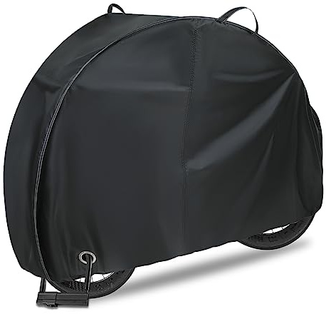 REDRICH Heavy Duty Bike Cover for 3 Bikes, Waterproof Bicycle Cover with Lock Holes, 420D Strong Oxford Outdoor Bike Storage Covers Rain Sun UV Wind Proof Tarp for Mountain Road Electric Bike