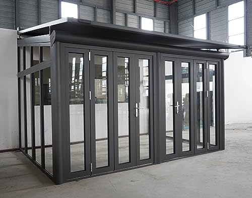Terrassenüberdachung Wintergarten Komplettset Neu | 12mm VSG-Glas 5m x 3,5m
