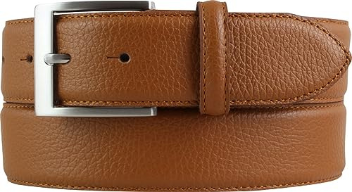 BELTINGER Herren-Gürtel aus gemasertem Leder mit Steppnaht 4 cm | Hochwertiger Ledergürtel mit Pigmentprägung 40mm Herren | Jeans-Gürtel 4cm