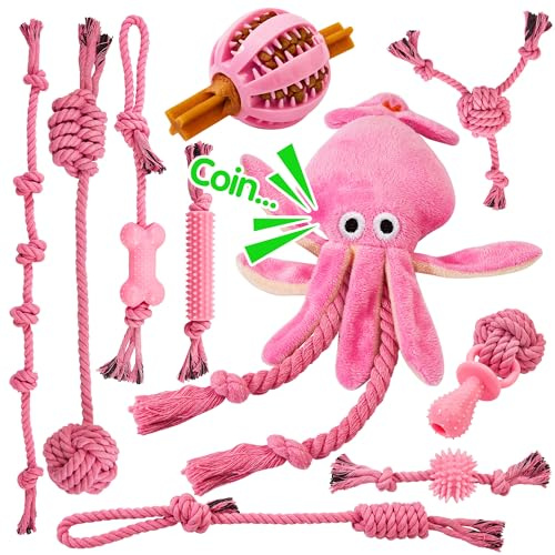 Ystars 10 Pack Puppy Toys Health Growth Focused for 8-38 Weeks