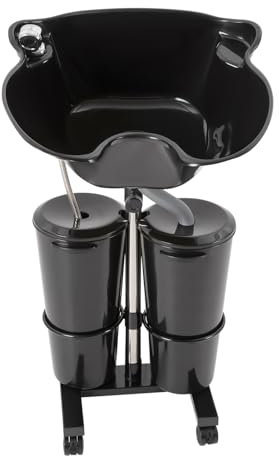 Mobiles Waschbecken Friseur-Waschbecken Mobil Waschplatz Haarwaschbecken Kopfwaschbecken Mit Pump Für Zuhause Höhenverstellbar Rückwärtswaschbecken