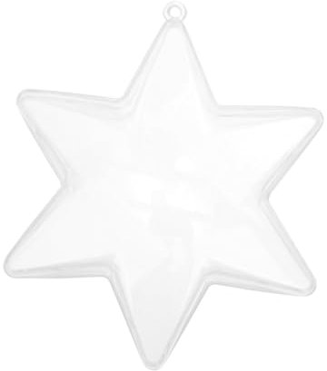GOOHOCHY 10stücke Teiliges Transparenter Hohler Sechseckiger Sternanhänger Aus Kunststoff Zum Befüllen Und Aufhängen Als Weihnachtsbaumschmuck Für Weihnachtsdeko Zuhause Büro Und Geschäft