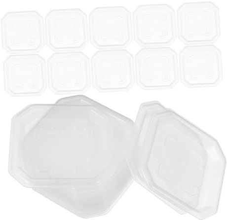 Happyyami Sottovasi Quadrati in Plastica Neri 50 Pezzi per Piante Succulente, Piattini Rettangolari Raccogli Gocce Impermeabili per Piccoli Vasi da Giardino e Casa