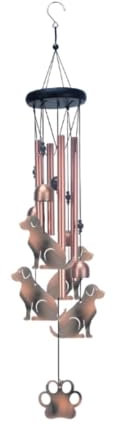 FewNvWa Gartenanhänger Aus Metall, Windspiel mit Melodischem Klang, 65 cm Lang für Die Veranda, Hund