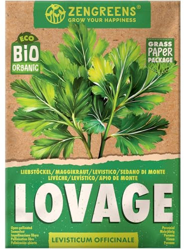 ZenGreens® - Bio Liebstöckel Samen - Liebstöckelsamen - Kräutersamen für den einfachen Anbau im Garten, Balkon oder Küche - Kräuter Saatgut ideal für Anfänger - Maggikraut
