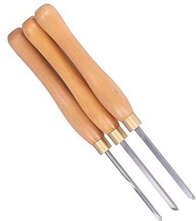 Non F off: il Corpo a Scalpello è 3pcs Tornio in Legno Strumento di Manico a Scalpiccio Manico in Acciaio Inserto per la Lavorazione del Legno Fai -da -te per un'esperienza Senza Pari tornia.